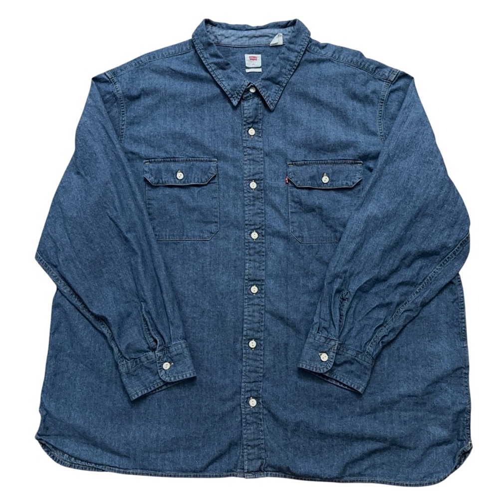 Levi's Classic Worker Overshirt Mens 3XL Long Sleeve Denim Shirt Pockets Blue